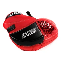 CCM Extreme Flex 4 Pro Stock Senior Goalie Catcher - Louis Domingue -PowerShot CCM Deals Store ccm catchers ccm extreme flex 4 pro stock senior goalie catcher louis domingue red black full right 29069787529282
