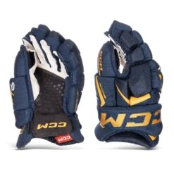 CCM Jetspeed FT6 Senior Hockey Gloves -PowerShot CCM Deals Store ccm gloves ccm jetspeed ft6 senior hockey gloves navy gold 13 30608280518722