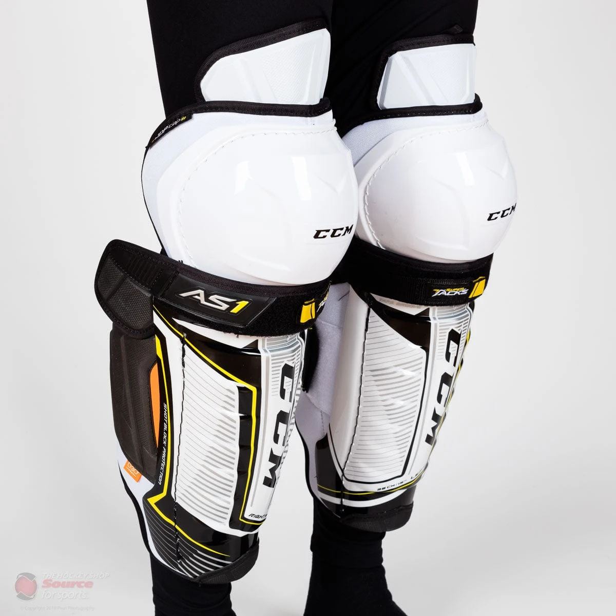 CCM Super Tacks AS1 Junior Hockey Shin Guards 3 CCM Super Tacks AS1 Junior Hockey Shin Guards - Image 3