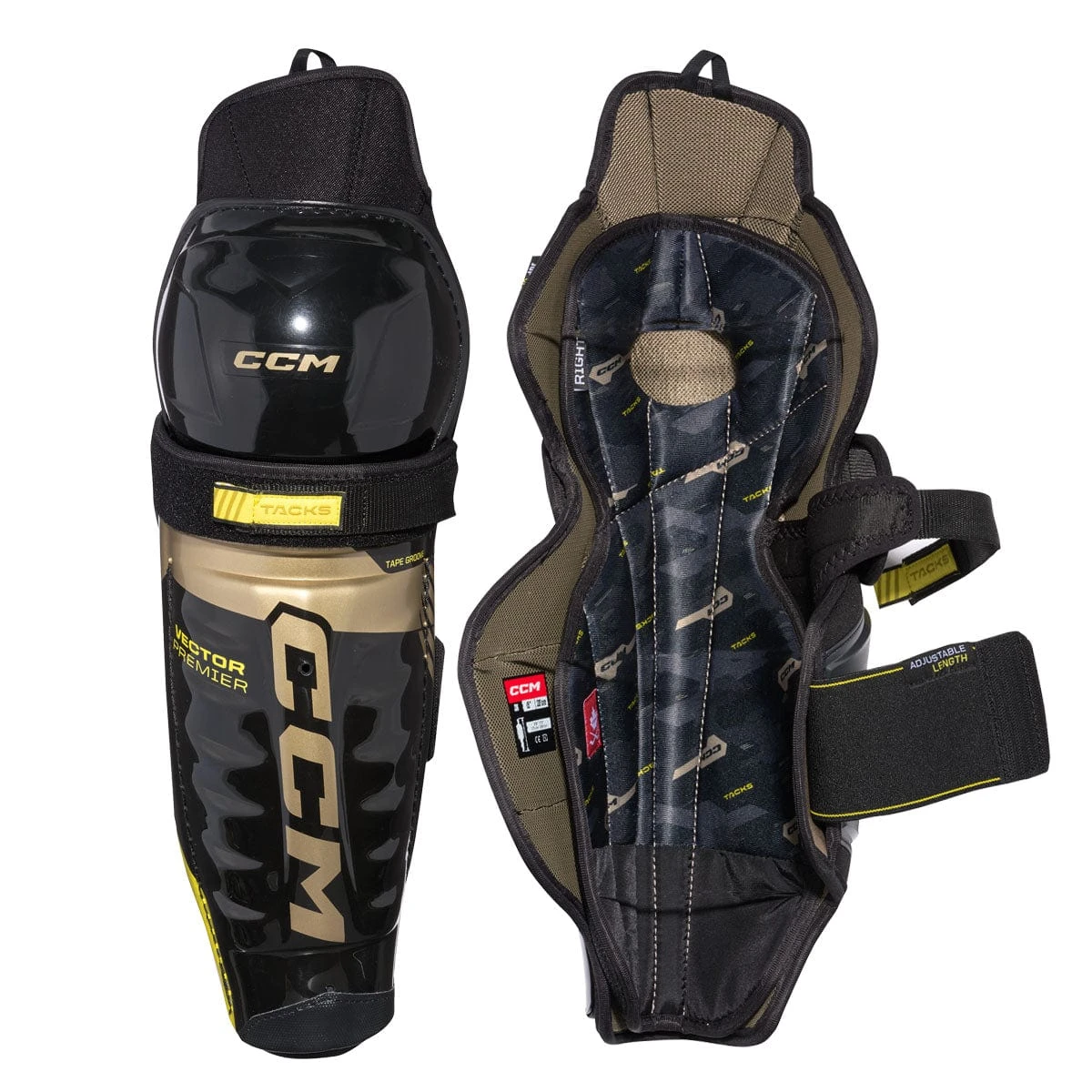 CCM Tacks Vector Premier Junior Hockey Shin Guards 1 CCM Tacks Vector Premier Junior Hockey Shin Guards